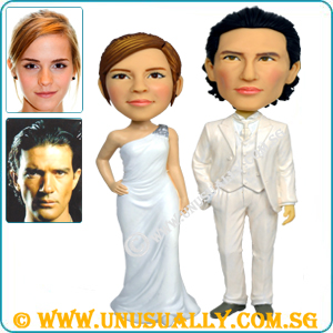 Custom 3D Trendy Lovely Wedding Couple Figurines - 19-22CM Tall